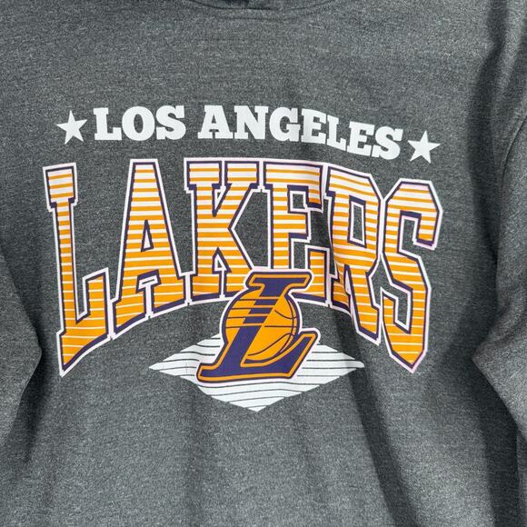 NBA Los Angeles Lakers Hoodie Sweatshirt Adult Size‎ Small Gray - Picture 4 of 10